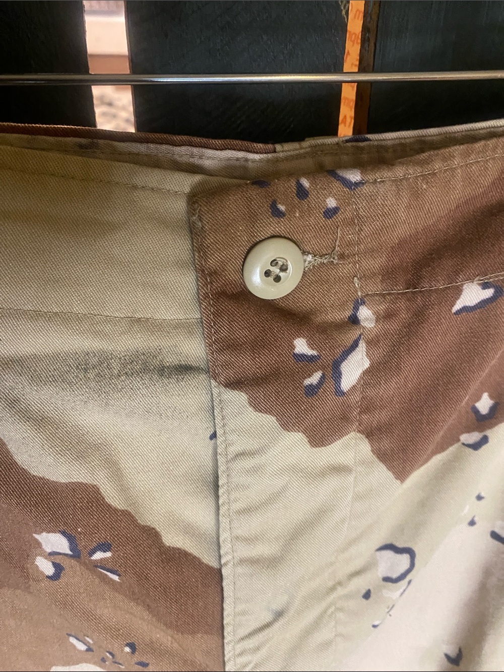 Vintage Desert Storm chocolate chip Camo Cargo Pants - Tan/Brown large short - Picture 2 of 7